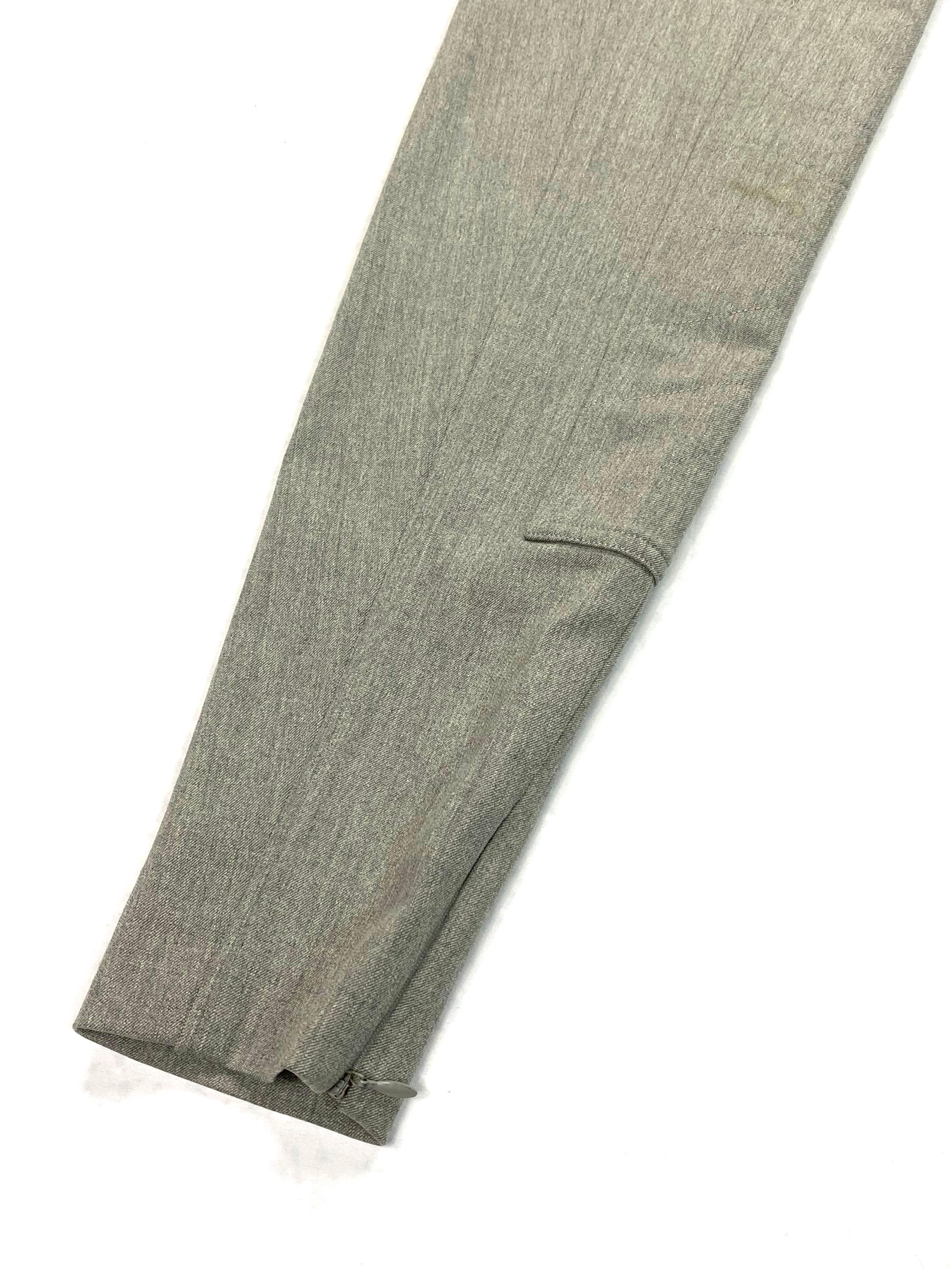 Vintage Hermes Graue Skinny-Legginghose aus Wolle für Reiter Größe 38 für Damen oder Herren im Angebot