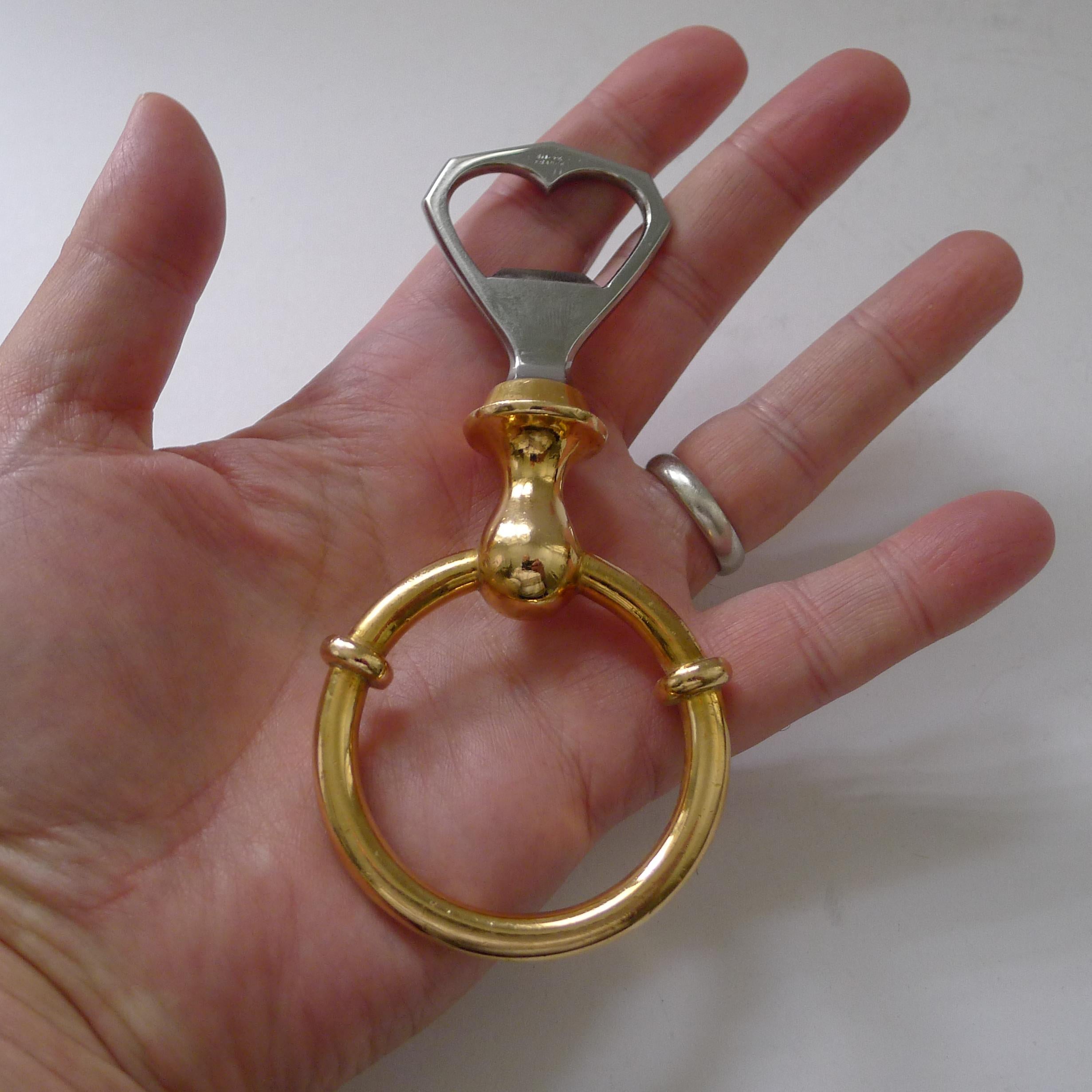 Vintage Hermes Horse Bit Bottle Opener c.1970 Francés en venta