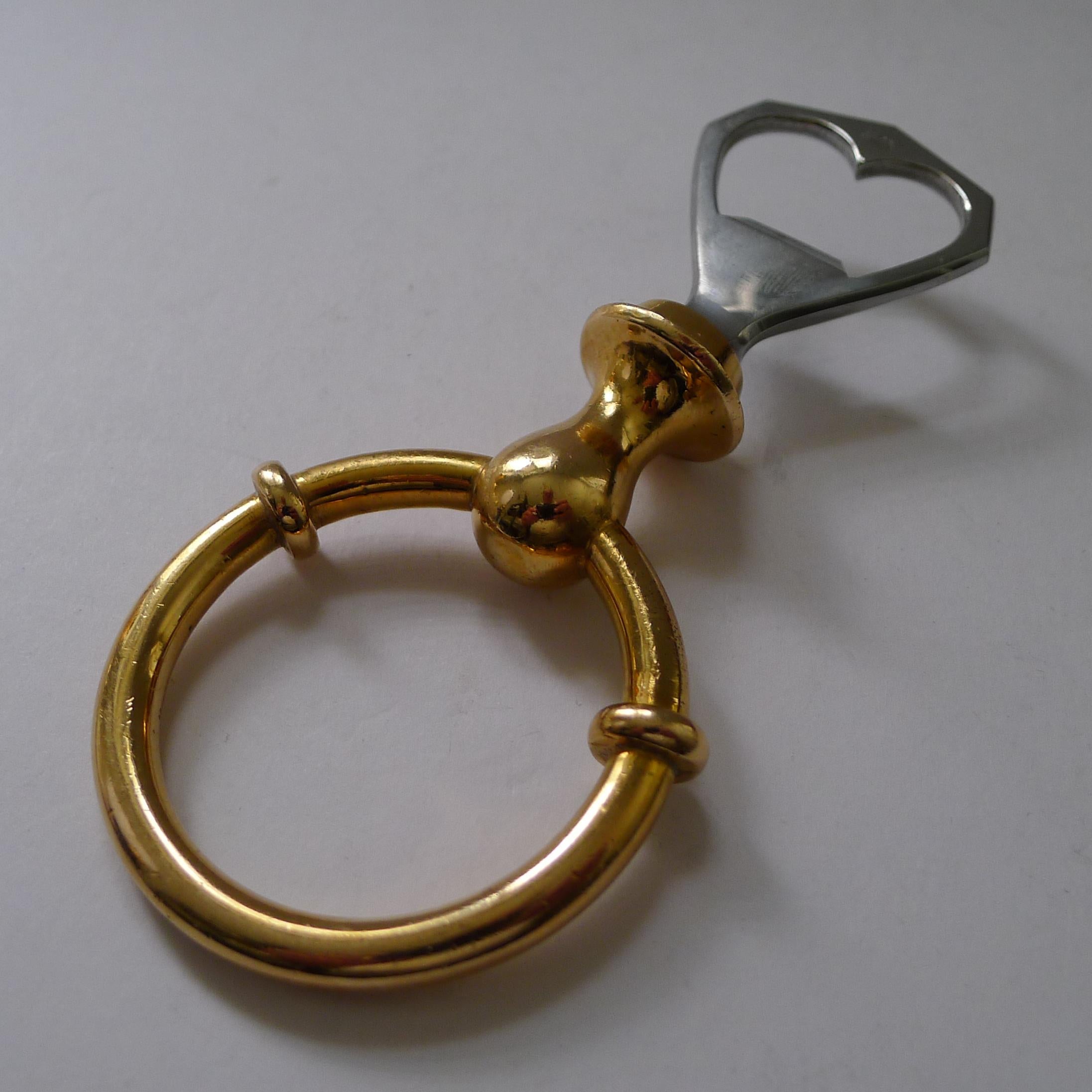 Vintage Hermes Horse Bit Bottle Opener c.1970 finales del siglo XX en venta