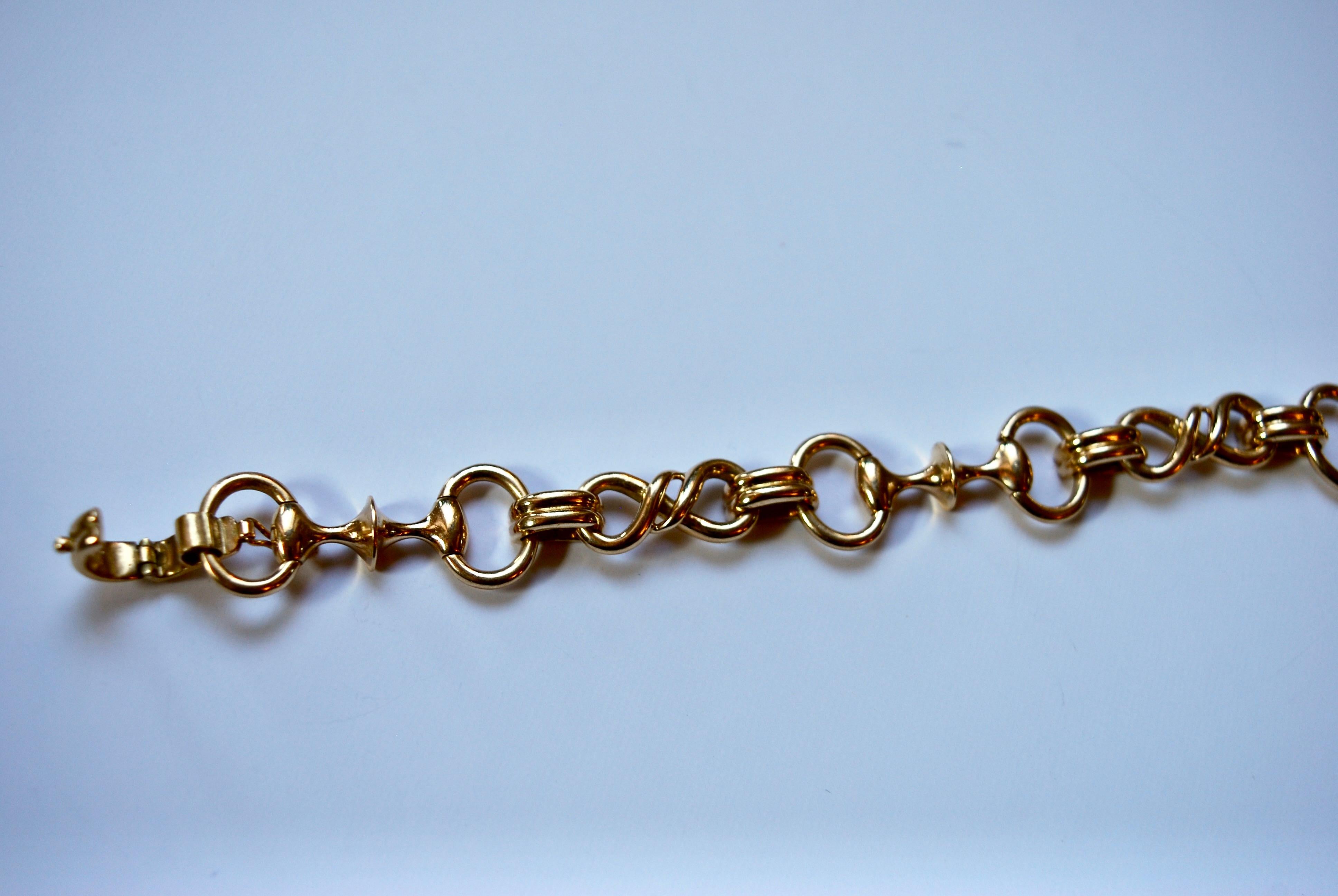 Vintage Hermès Horse Bit Gold Bracelet 1