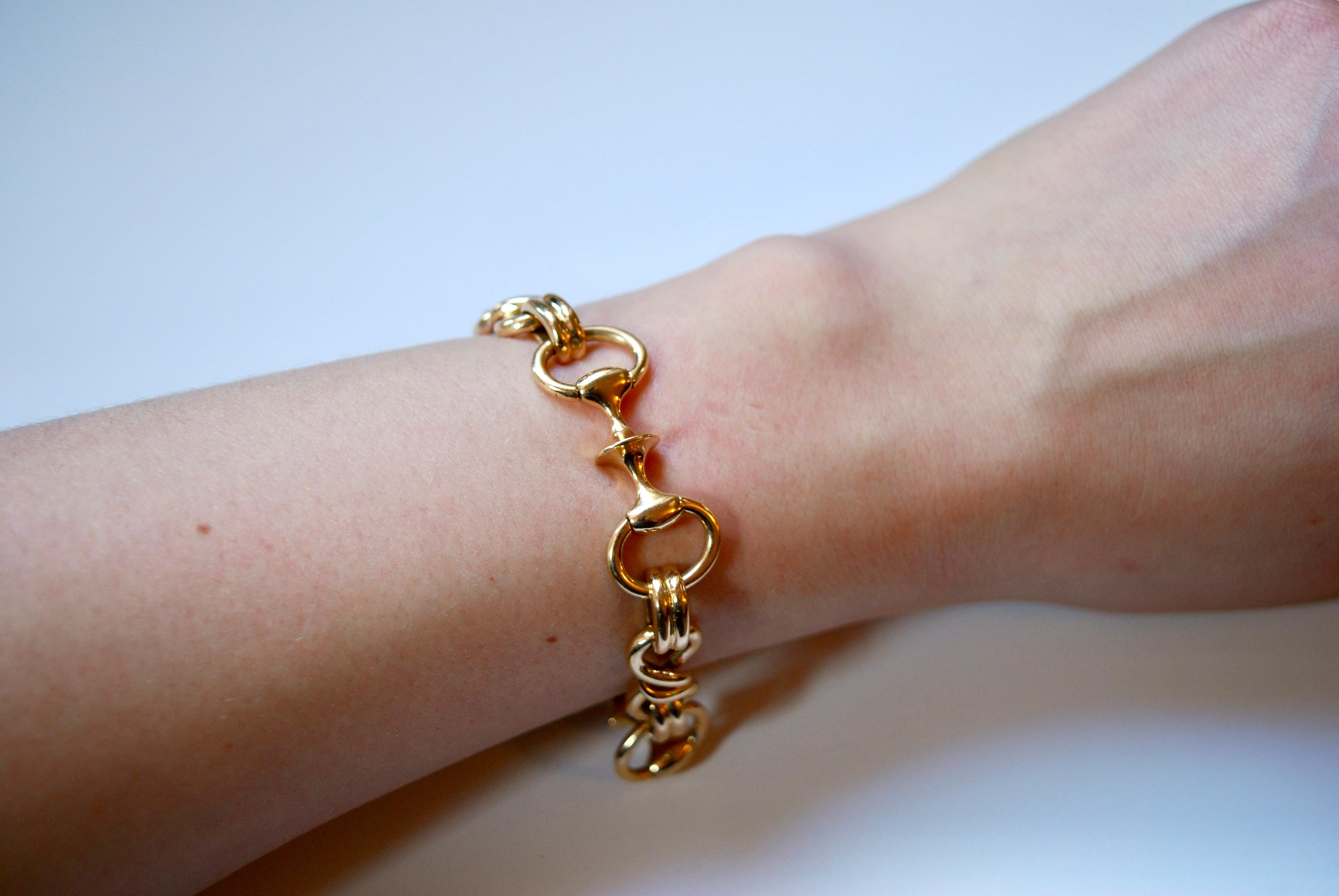 Vintage Hermès Horse Bit Gold Bracelet 2