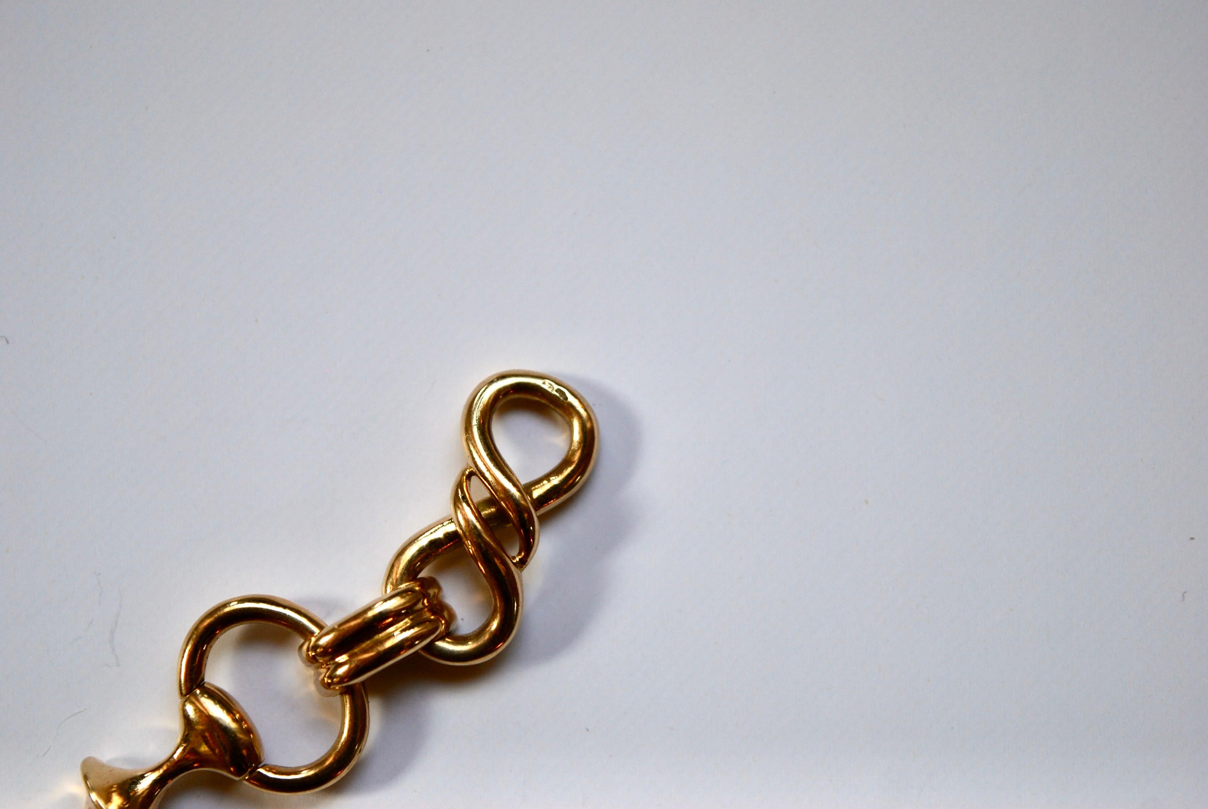 Vintage Hermès Horse Bit Gold Bracelet 3