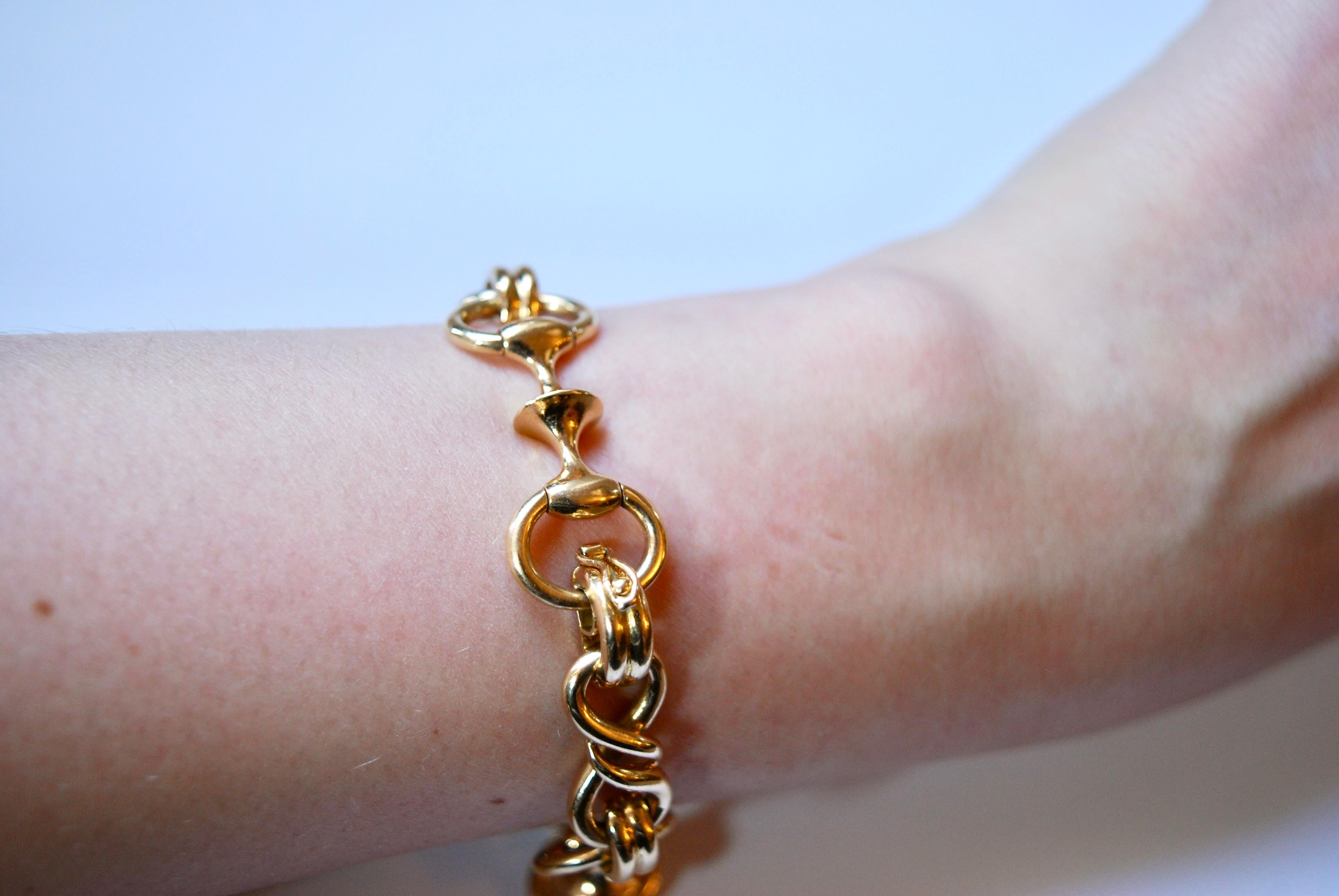 Vintage Hermès Horse Bit Gold Bracelet 4