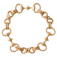 Vintage Hermès Horse Bit Gold Bracelet