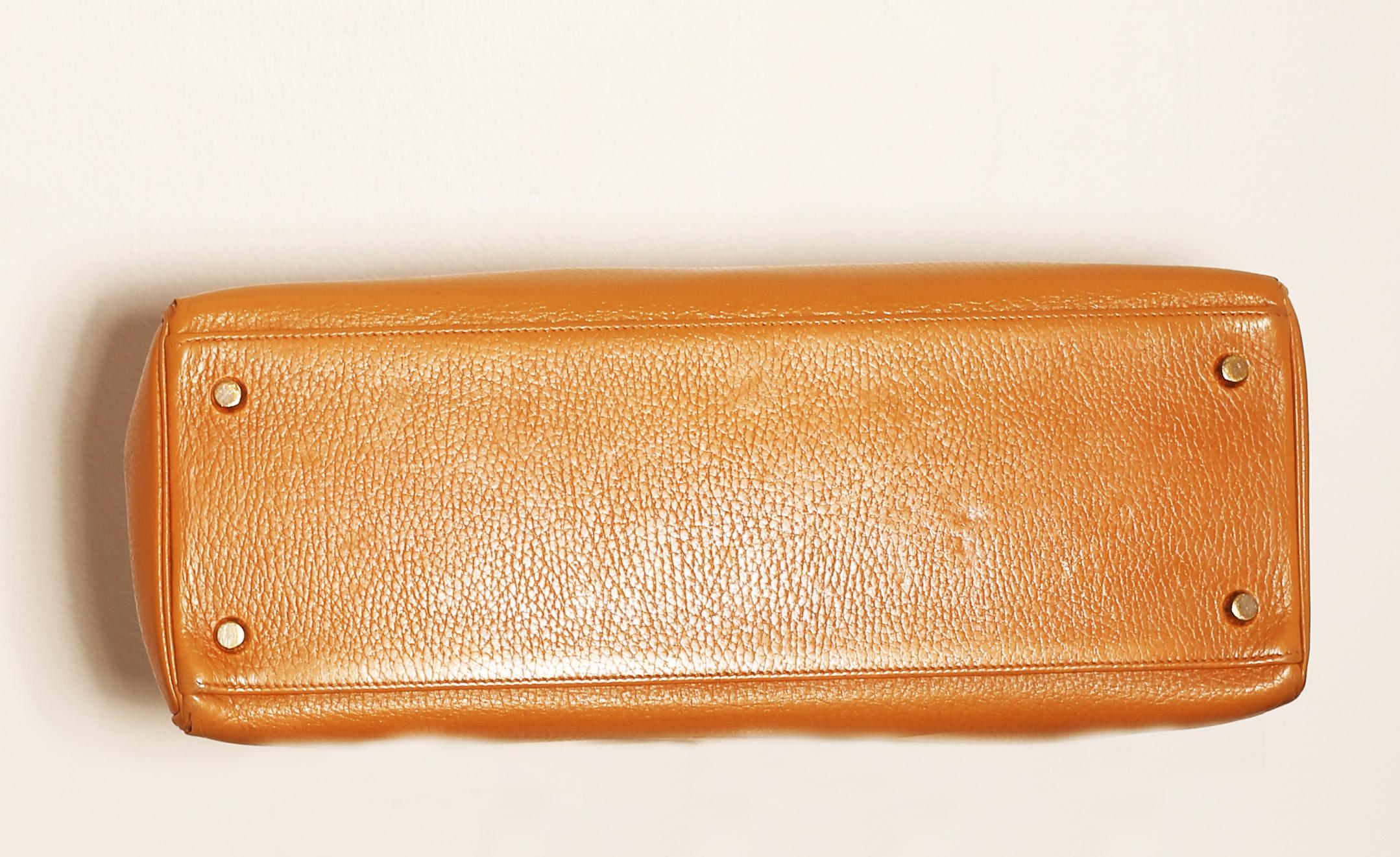 Vintage By  Hermès Kelly 32  Handtasche mit goldener Hardware 1998 1