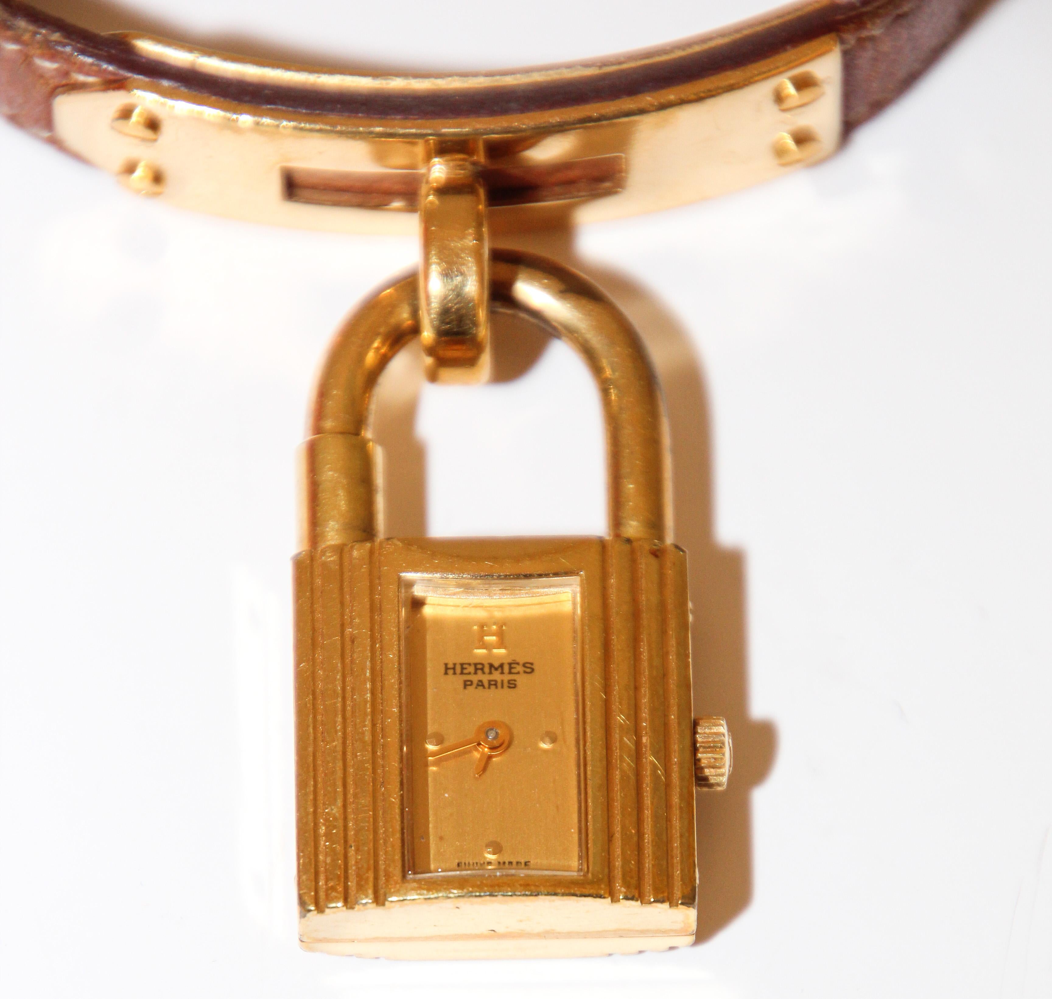 hermes kelly lock watch