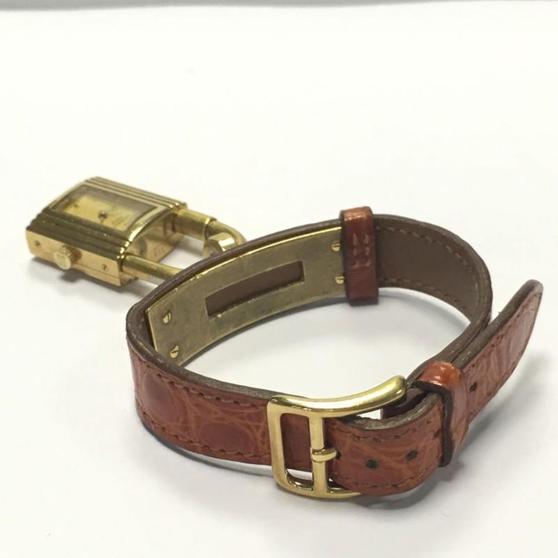 Montre vintage Hermès Kelly PM avec bracelet en crocodile en vente 5