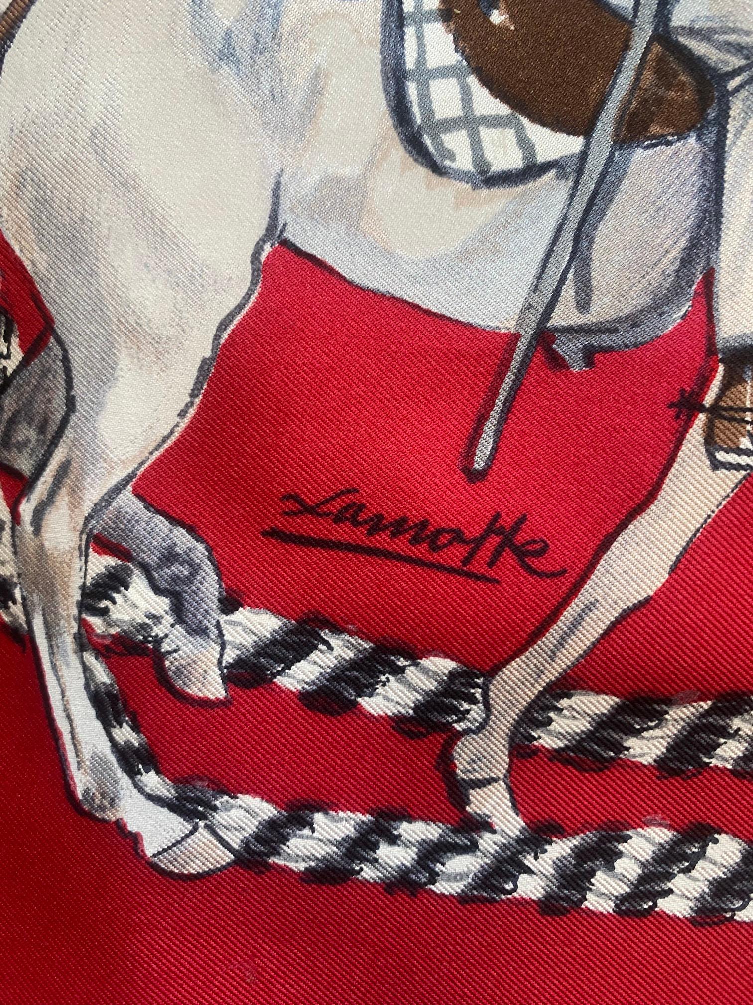 Women's or Men's Vintage Hermes La Camargue Silk Scarf For Sale