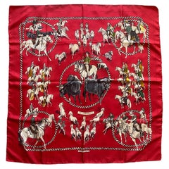 Vintage Hermes La Camargue Silk Scarf
