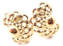 Vintage Hermes Large Yellow Gold Earrings