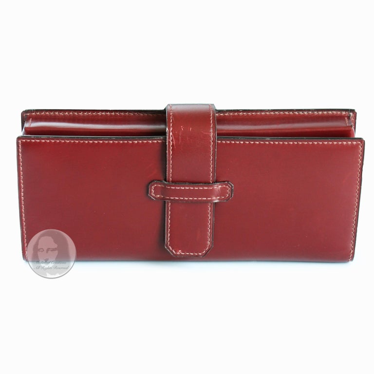 Vintage Hermes Leather Card Game Case with Leather Bound Pad + Playing