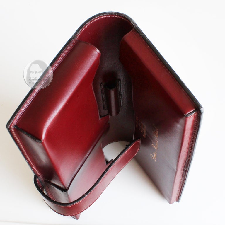 Vintage Hermes Leather Card Game Case with Leather Bound Pad + Playing