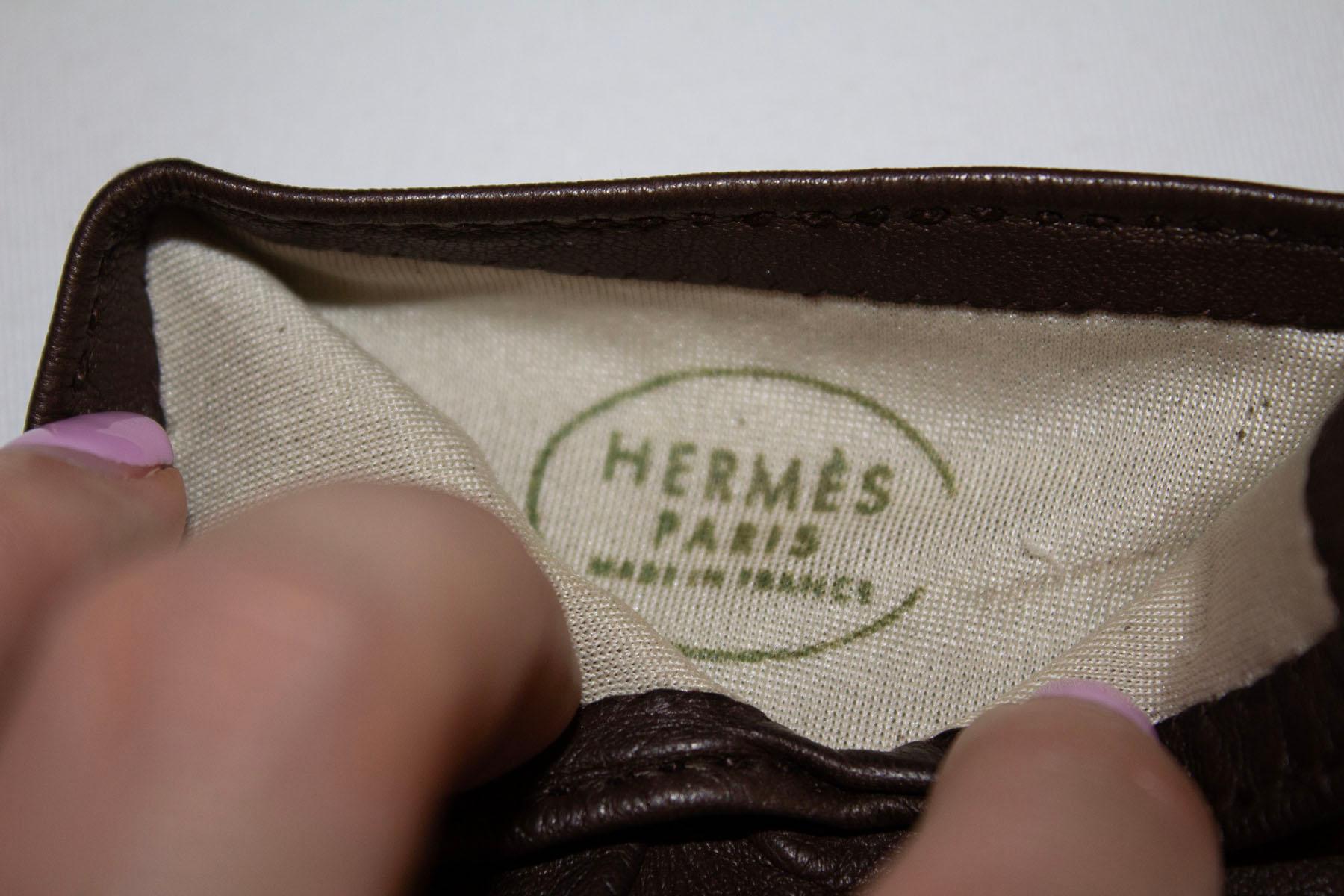 Vintage Hermes Lederhandschuhe (Schwarz) im Angebot