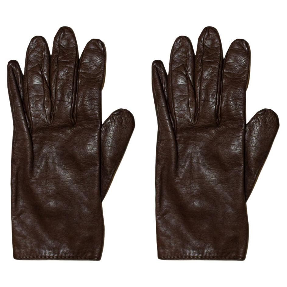 Vintage Hermes Leather Gloves For Sale