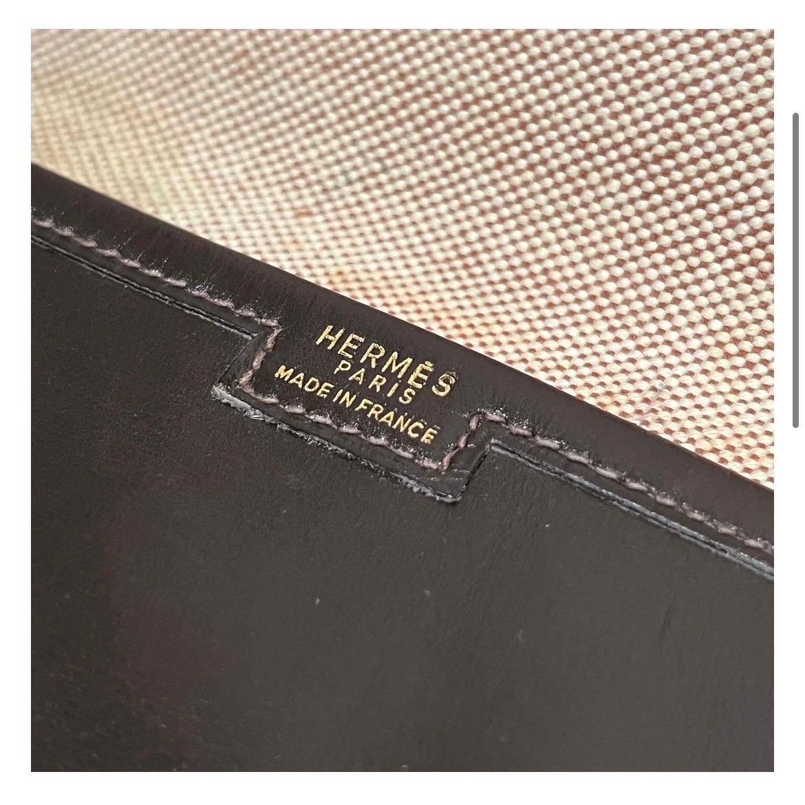 Vintage Hermes Leather Jige Clutch (1975) For Sale at 1stDibs