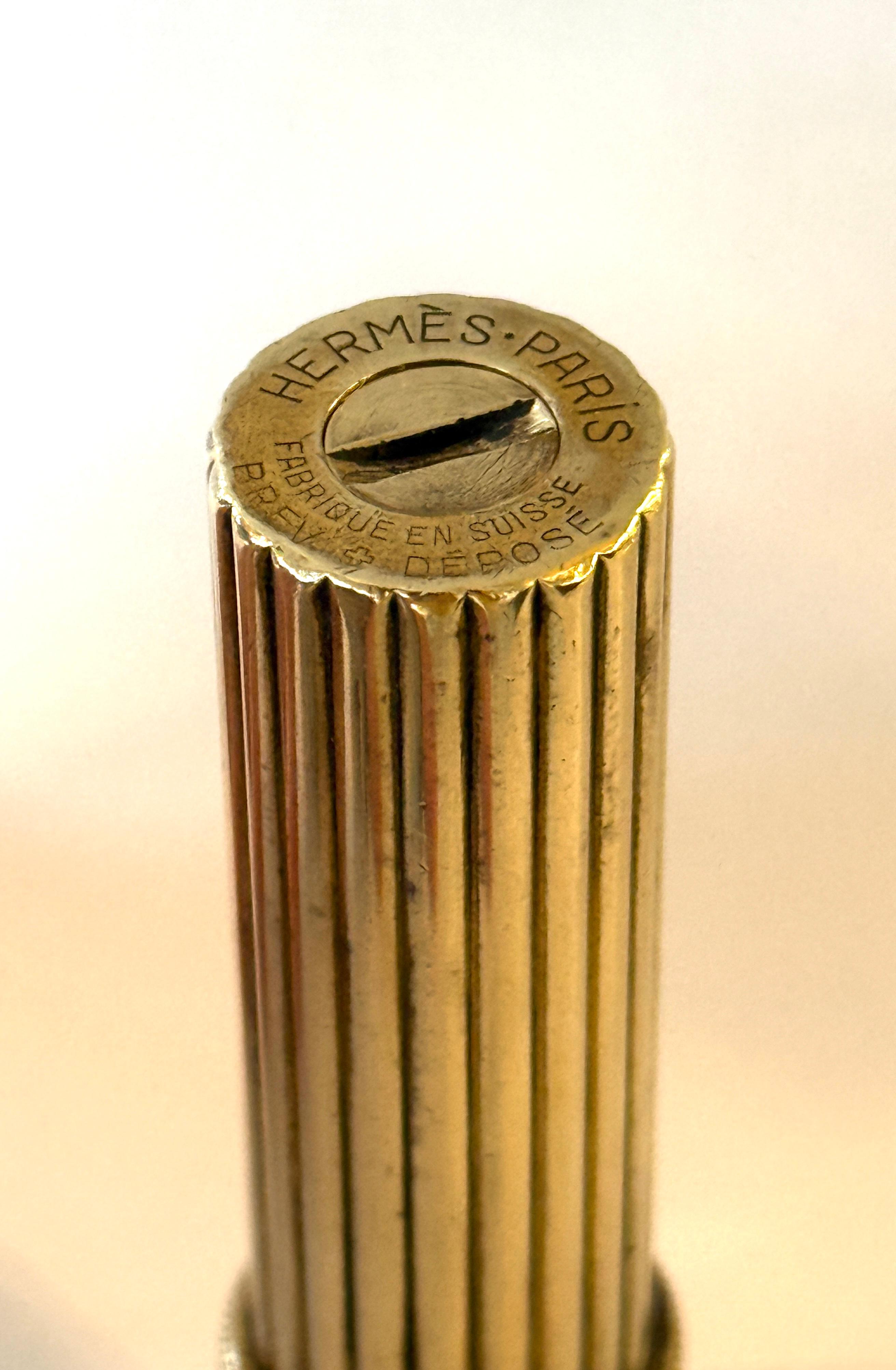 Vintage Hermes Lippenstift Feuerzeug funktioniert im Angebot 1