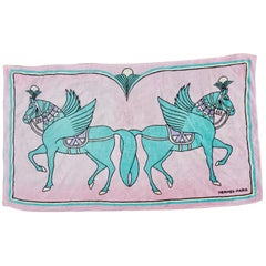 Vintage Hermès Love Horses Beach Towel