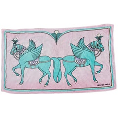 Retro Hermès Love Horses Beach Towel 