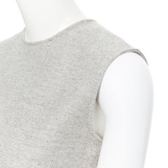 gilet vintage HERMES MARGIELA in lana misto cashmere chevron senza maniche FR34