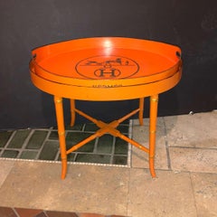 Vintage Hermes Painted Tray Top Cocktail Table