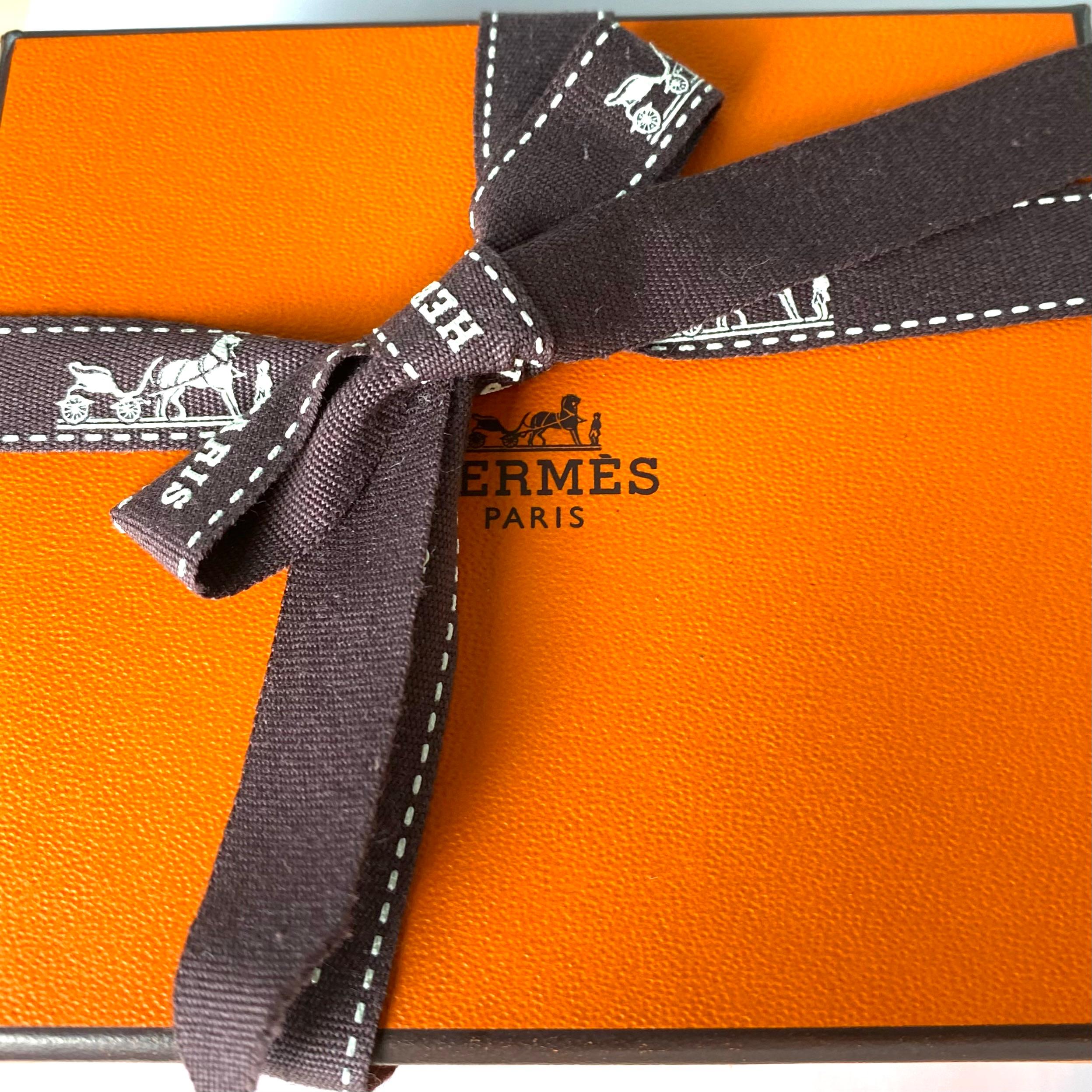 Vintage Hermès Palladium Plated Kelly Double-Tour Brown Leather  en vente 5
