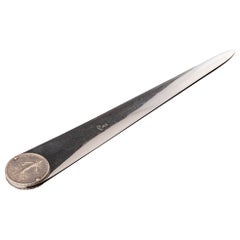 Vintage Hermès Paper Knife with 2 French Coins Made in Metal Argenté