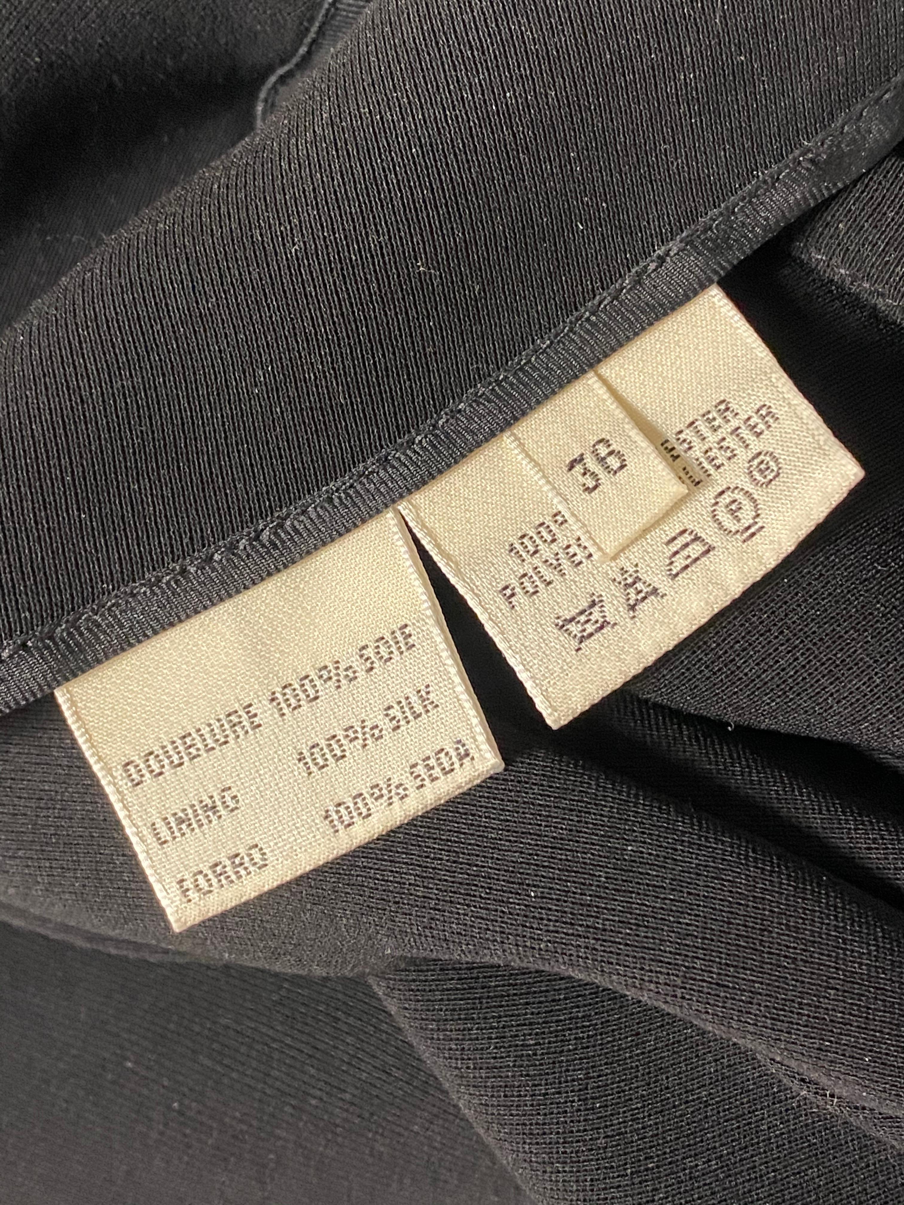 Hermès Paris - Robe noire vintage, taille 36 en vente 4