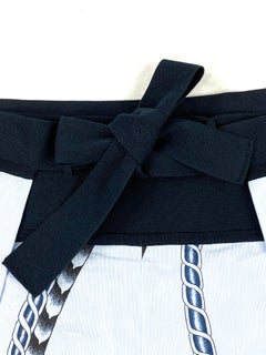 Vintage Hermes Paris Blue Cotton Mini Shorts, Size 38