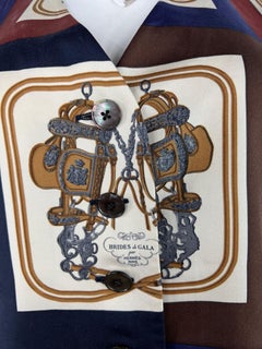 Vintage Hermès Paris Brides De Gala Silk Vest, Size 38