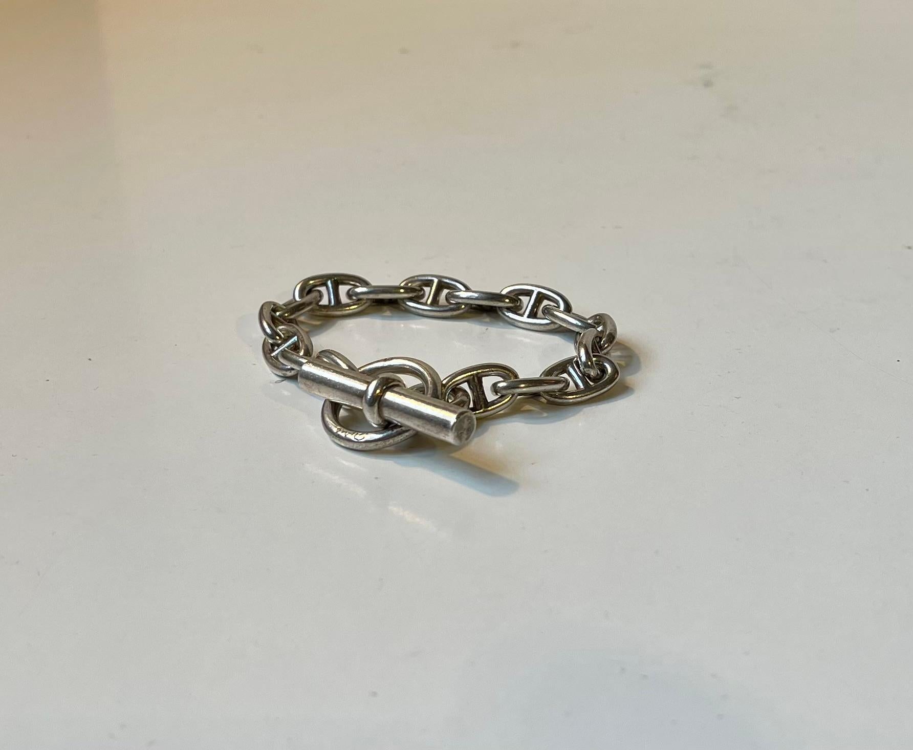 French Vintage Hérmes Paris Chaine d'Ancre Bracelet in Silver
