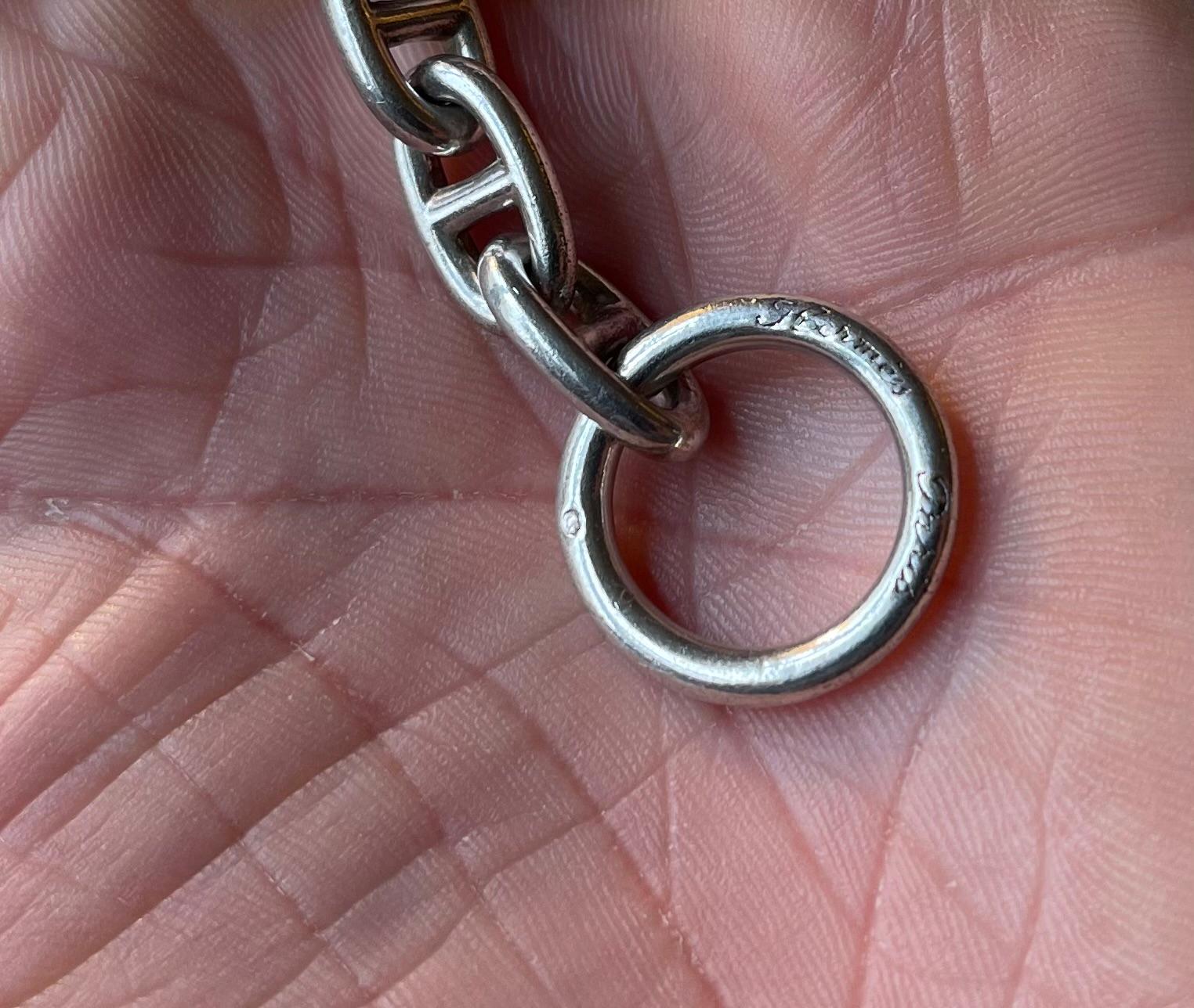 20th Century Vintage Hérmes Paris Chaine d'Ancre Bracelet in Silver