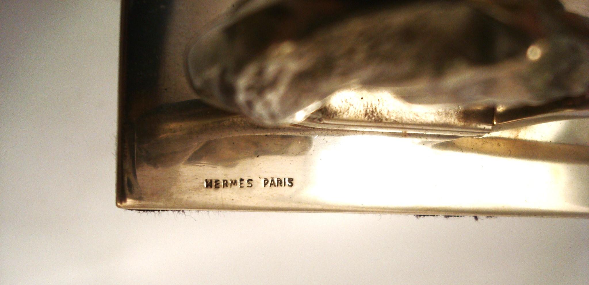 Vintage Hermes Paris Desk Letter / Papers Rack Holder, Equestrian / Horses In Good Condition In Buenos Aires, Olivos
