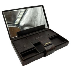 Boîte à bijoux vintage Hermès Paris avec miroir