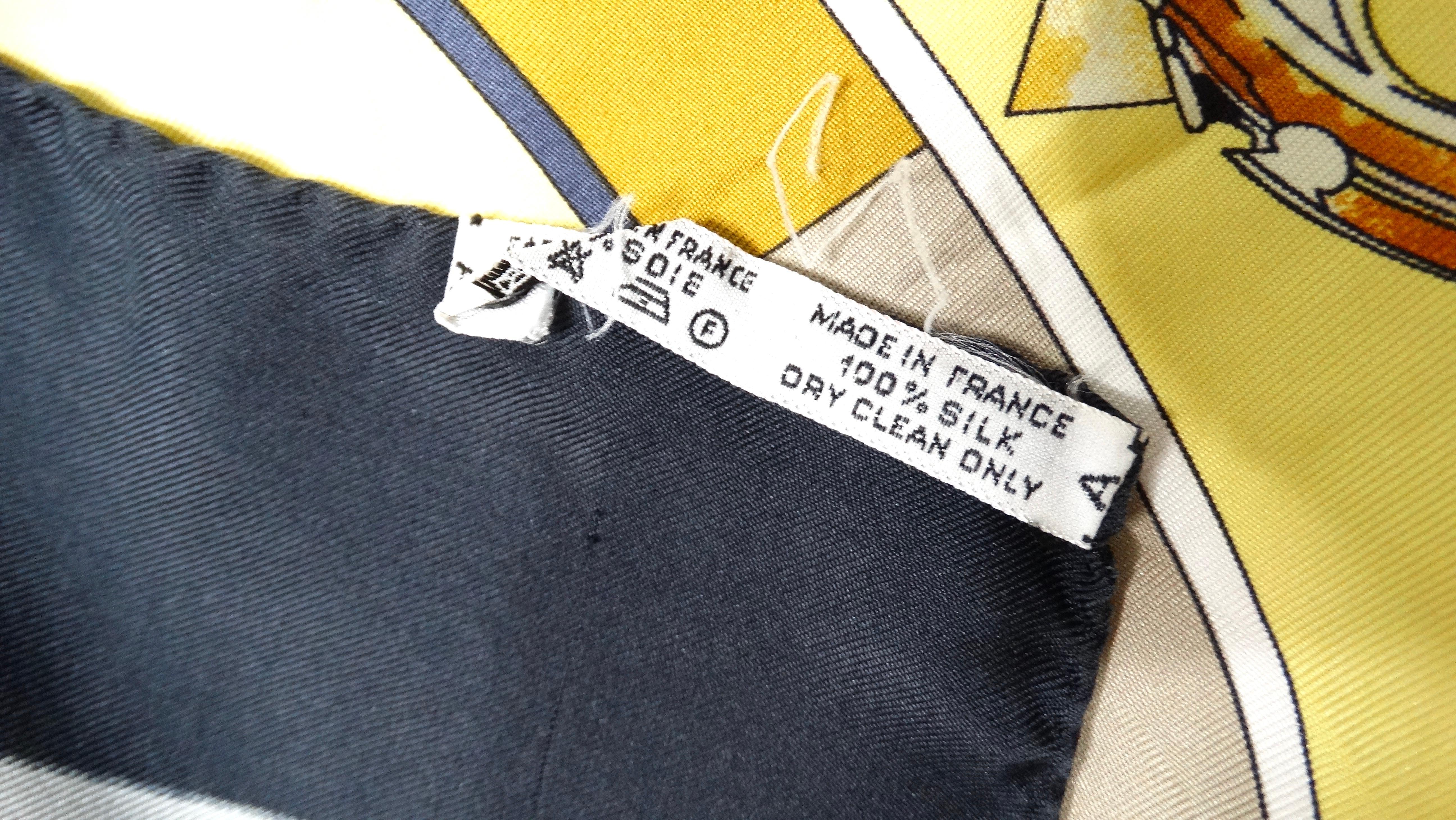Women's Vintage Hermes Parmi Les Fleurs Compass Print Scarf For Sale