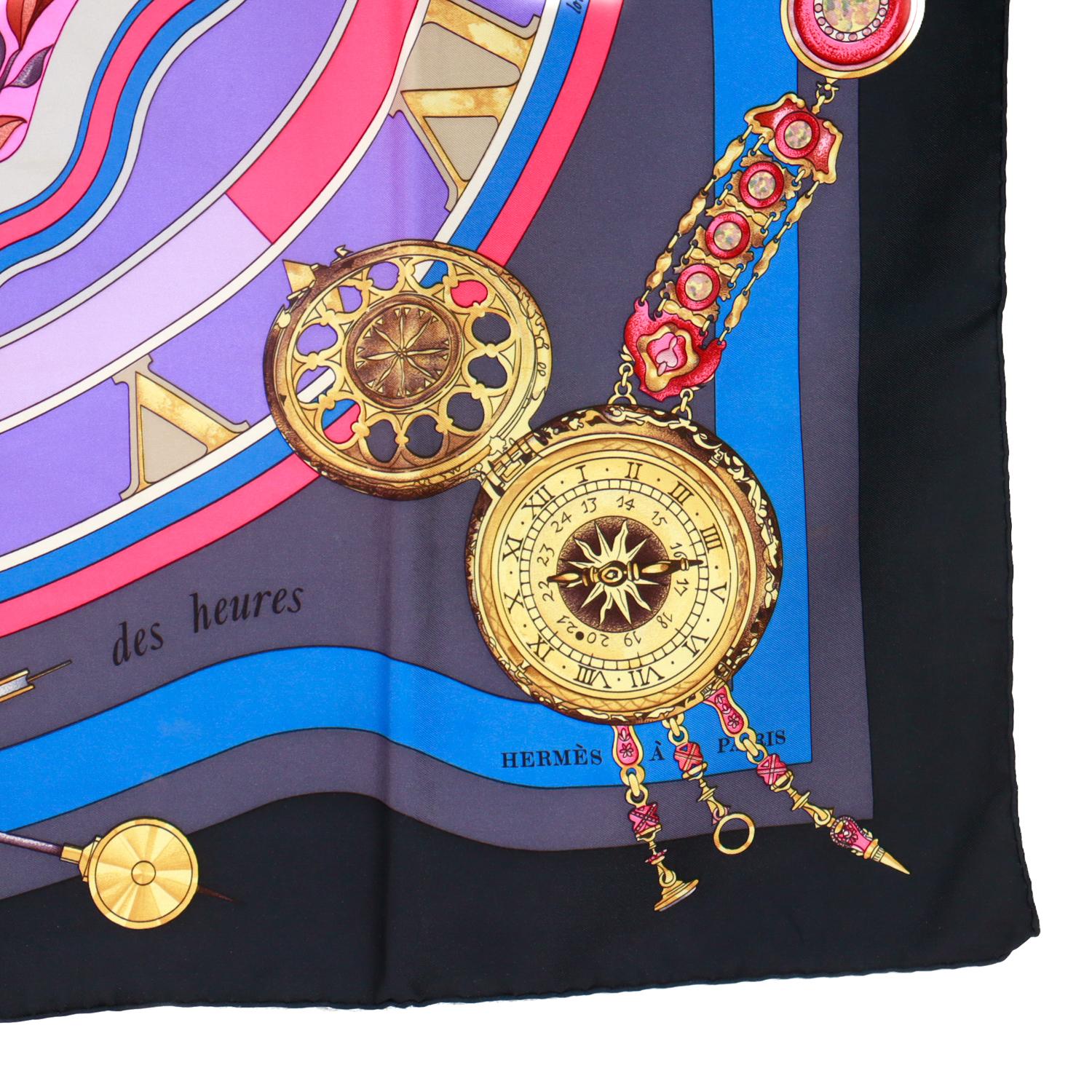 Vintage Hermès 'Parmi les Fleurs' Silk Scarf For Sale 9