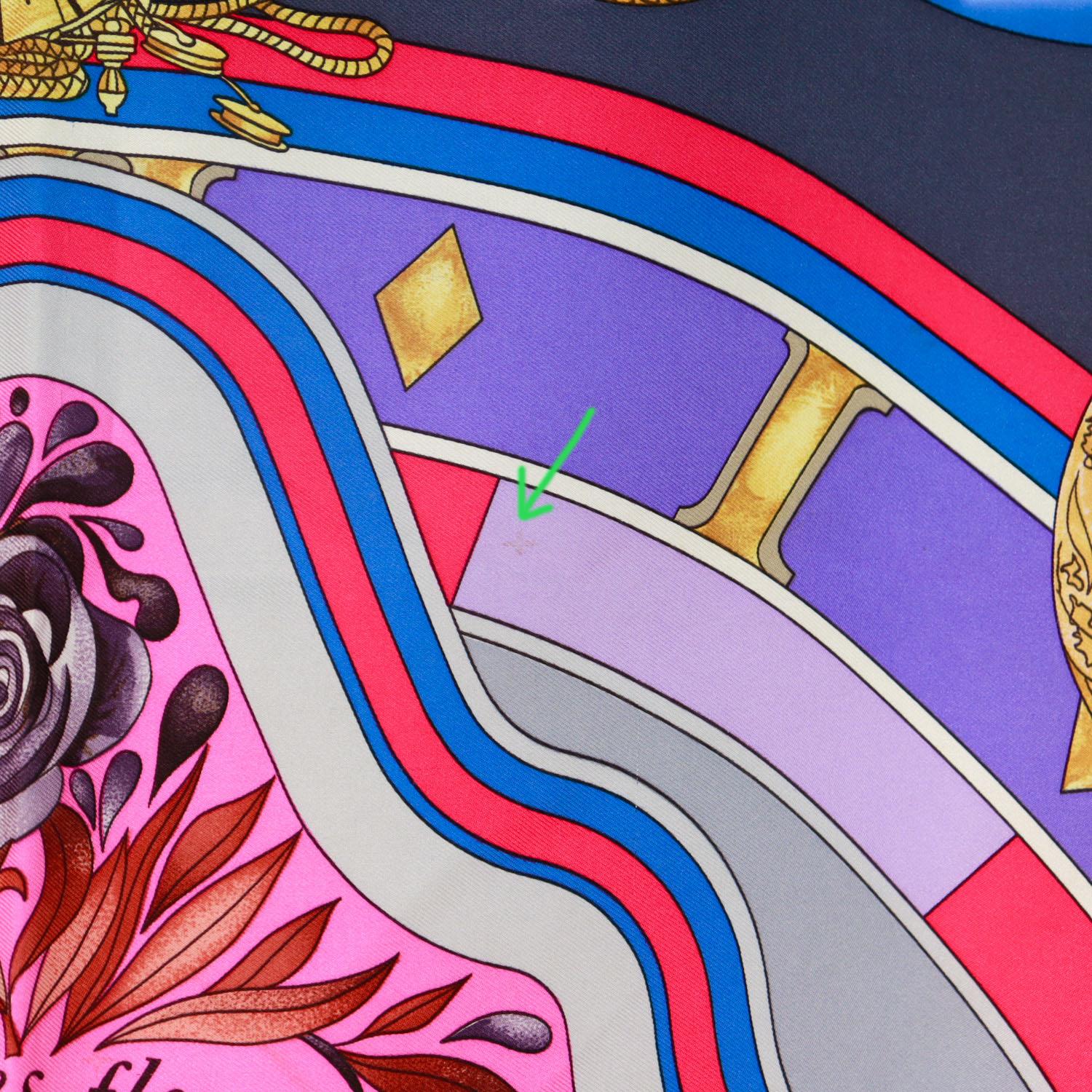 Vintage Hermès 'Parmi les Fleurs' Silk Scarf For Sale 10