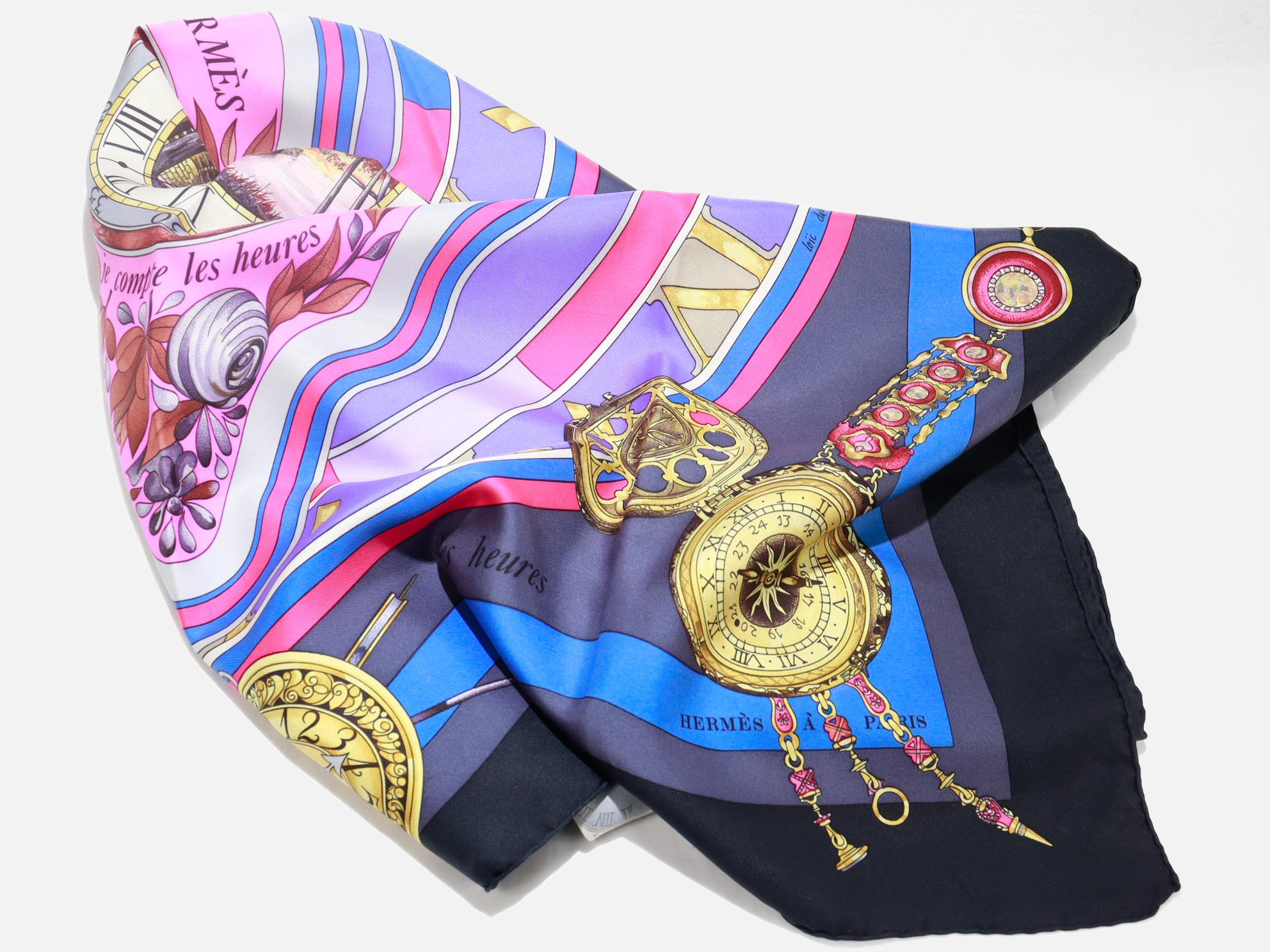 Unknown Vintage Hermès 'Parmi les Fleurs' Silk Scarf For Sale