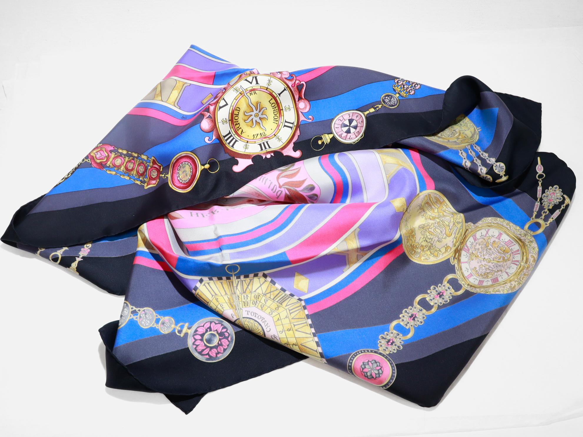 Vintage Hermès 'Parmi les Fleurs' Silk Scarf For Sale 1