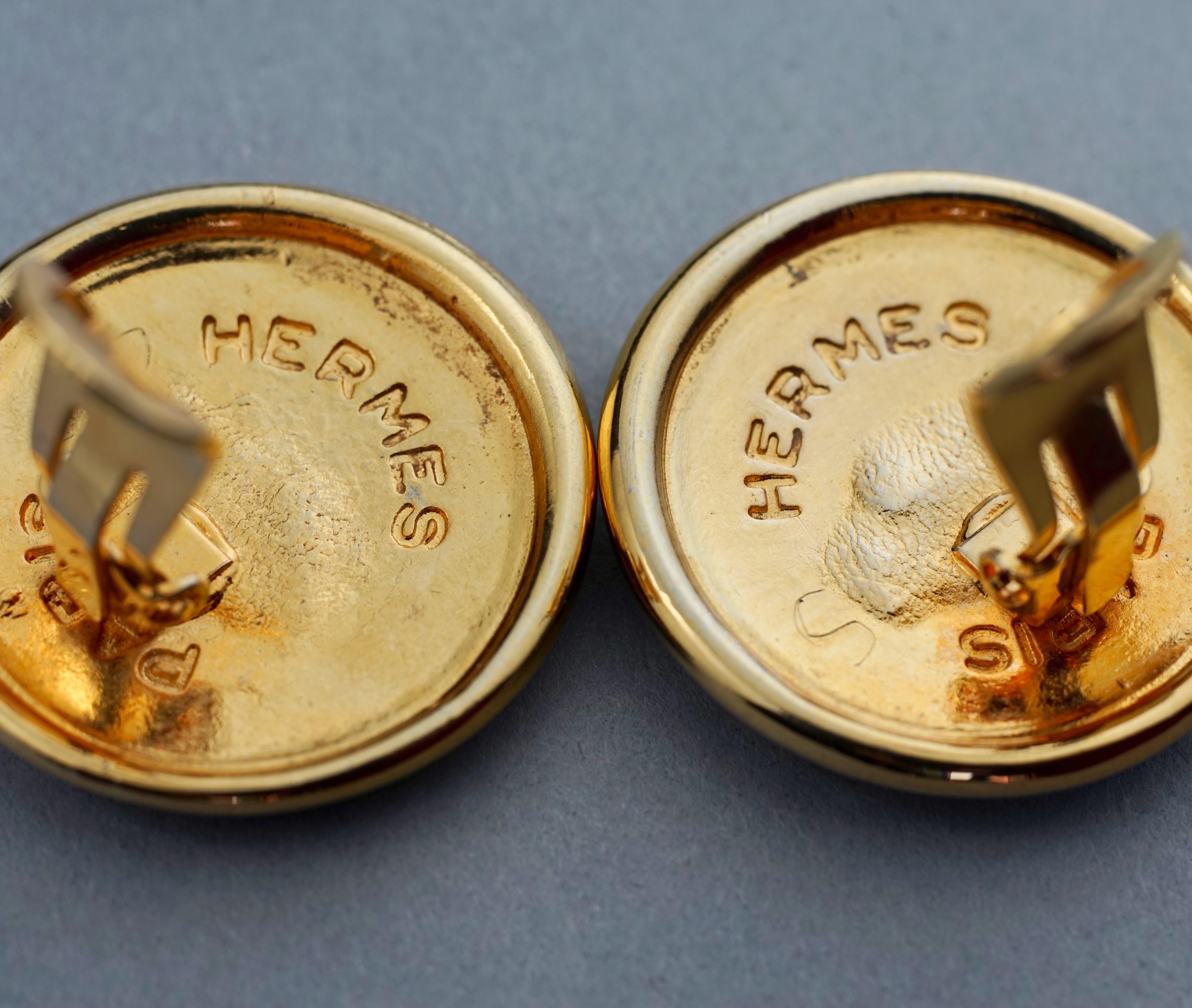 Vintage HERMES Pegasus Earrings For Sale 4