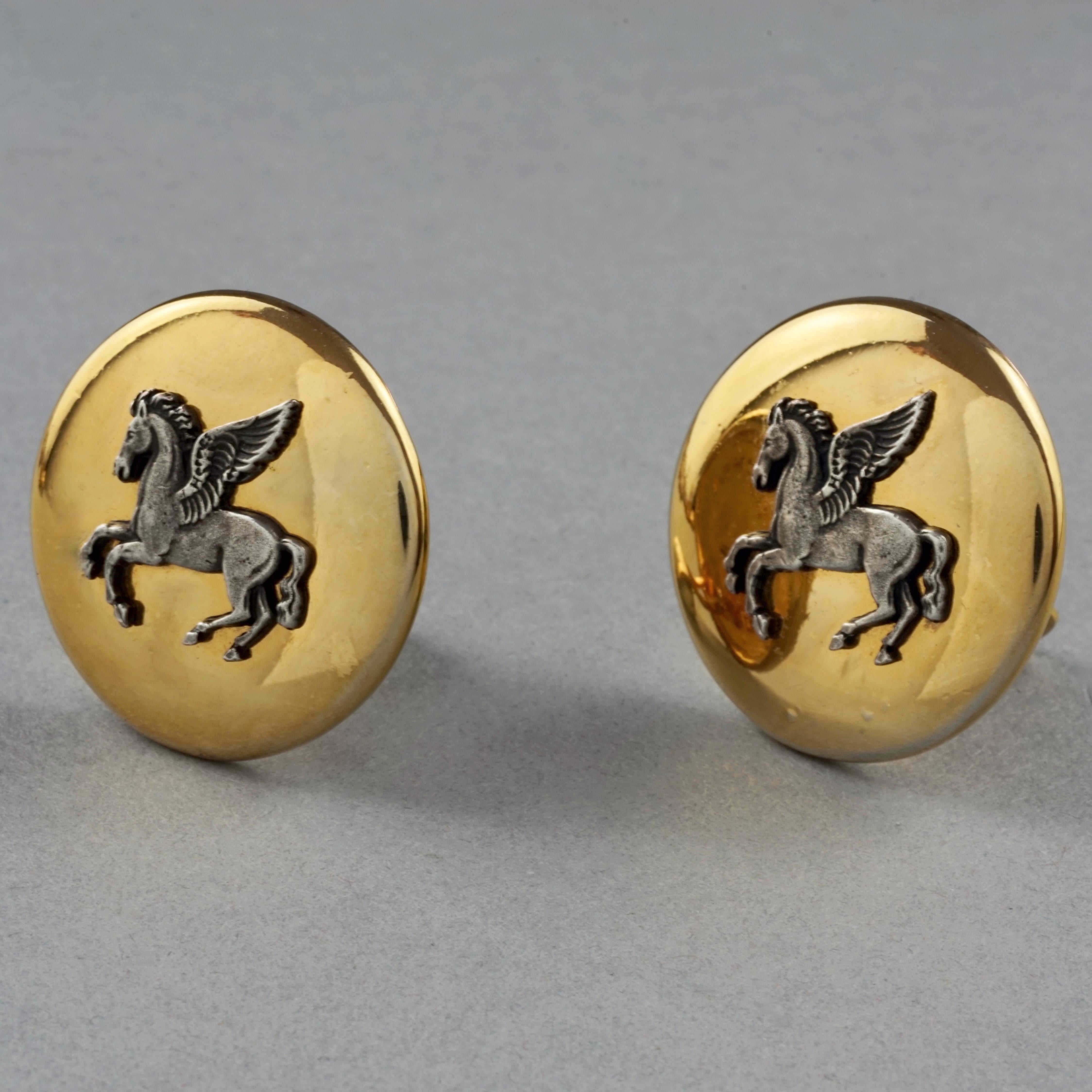 Women's Vintage HERMES Pegasus Earrings For Sale