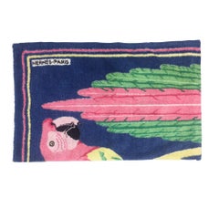 Vintage Hermès Pink Parrots Beach Towel