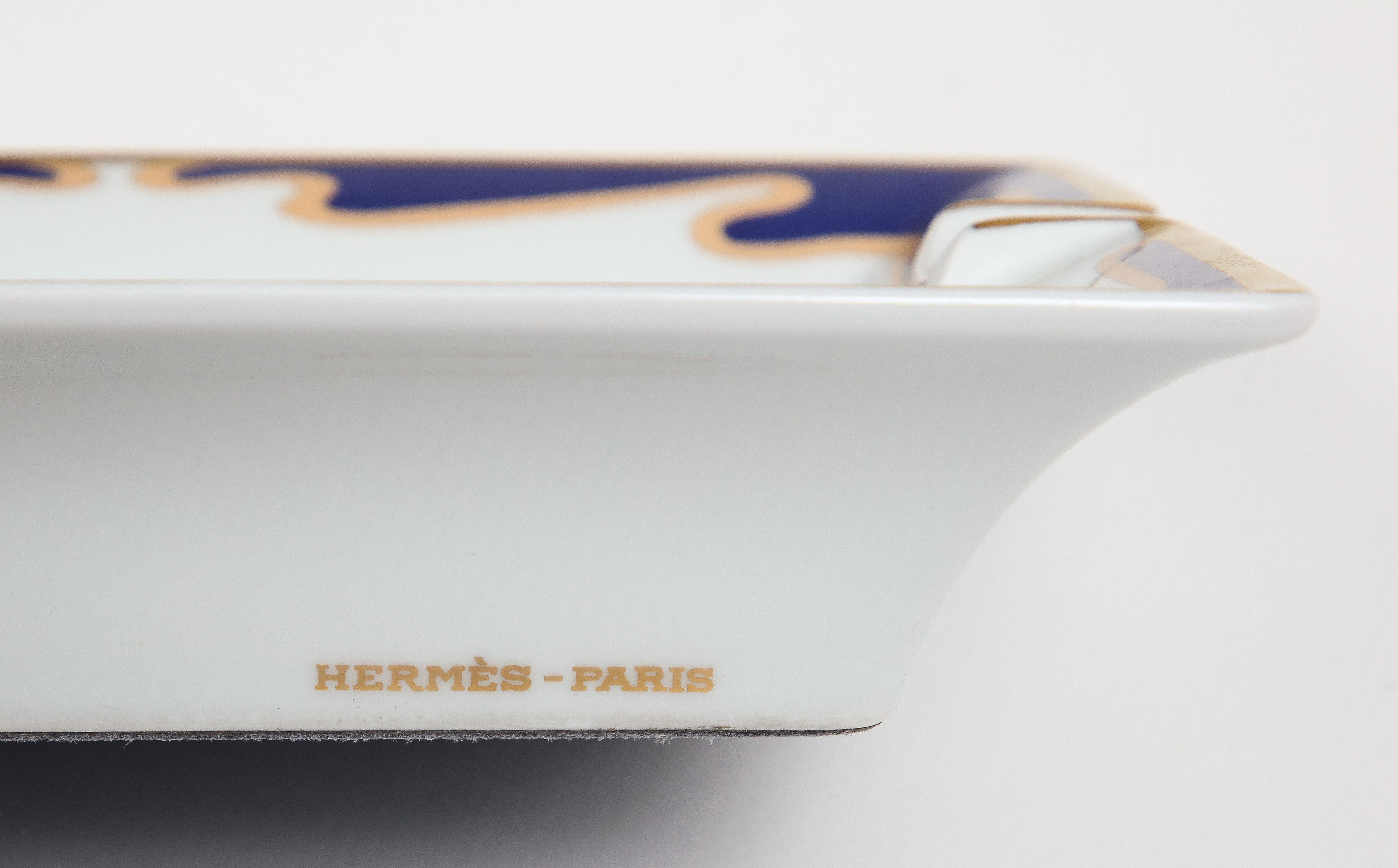 Vintage Hermes Porcelain Ashtray / Catchall 5