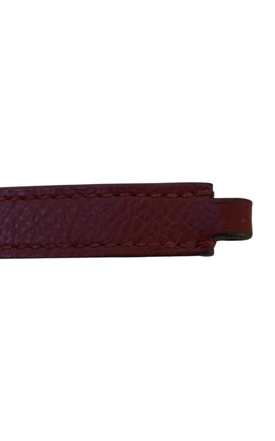 Vintage Hermès Rivale Double Tour Bracelet Epsom Leather For Sale 4