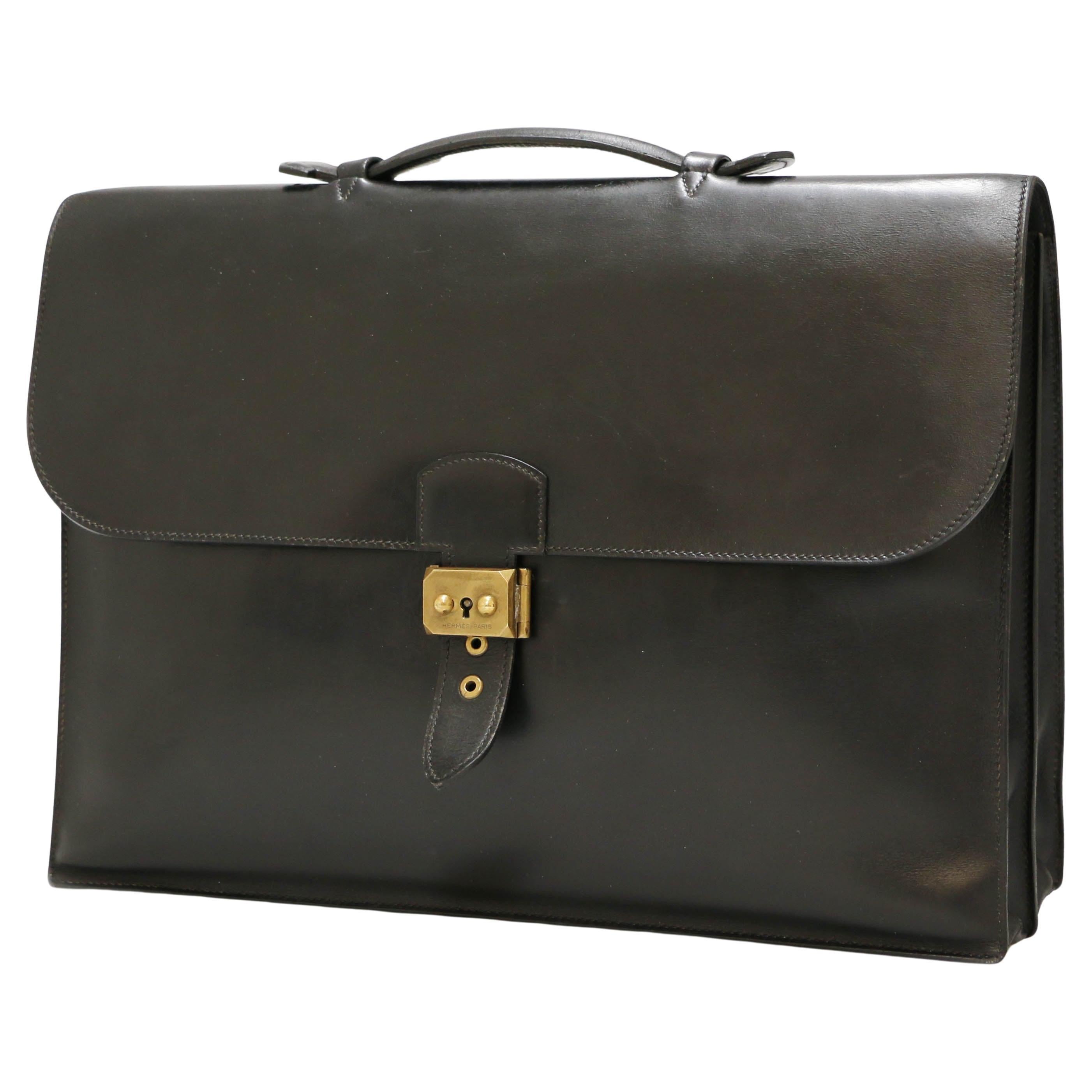 Vintage HERMES Sac à dépêches Briefcase en vente