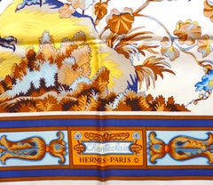 Vintage HERMES Silk Carre "Chanteclair", Rare Hermes Silk Scarf