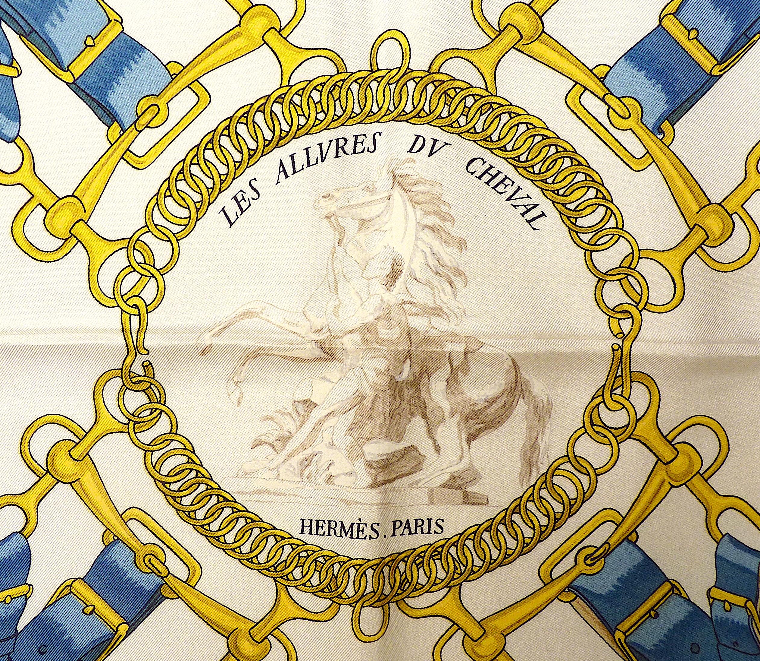 Questo è un   un foulard di seta di Hermes incredibilmente bello e raro, intitolato  
