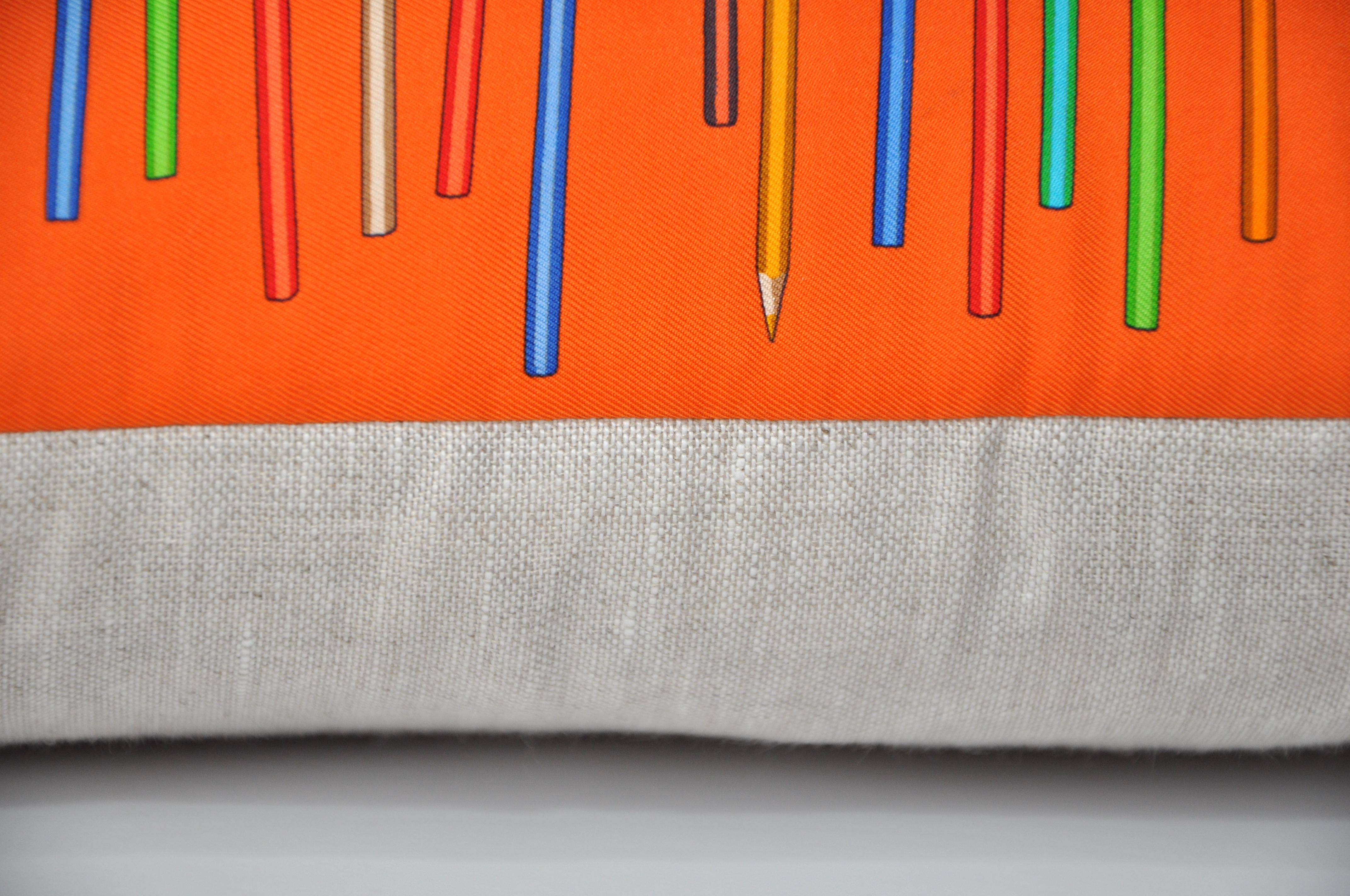 hermes pillow orange