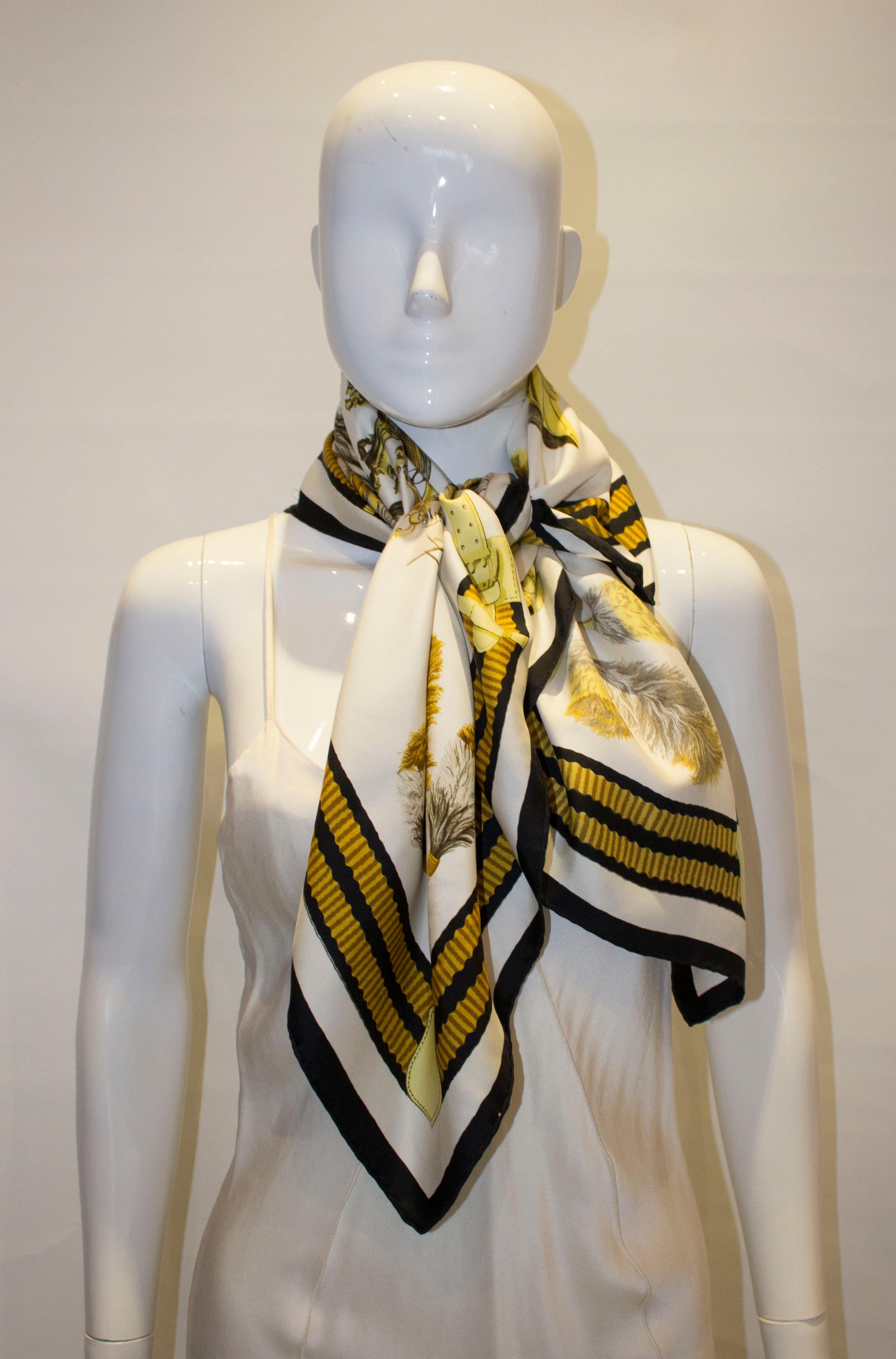 hermes silk scarf vintage