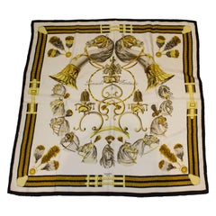 Vintage Hermes Silk Scarf , Panache Fantasie by Hugo Grygkar