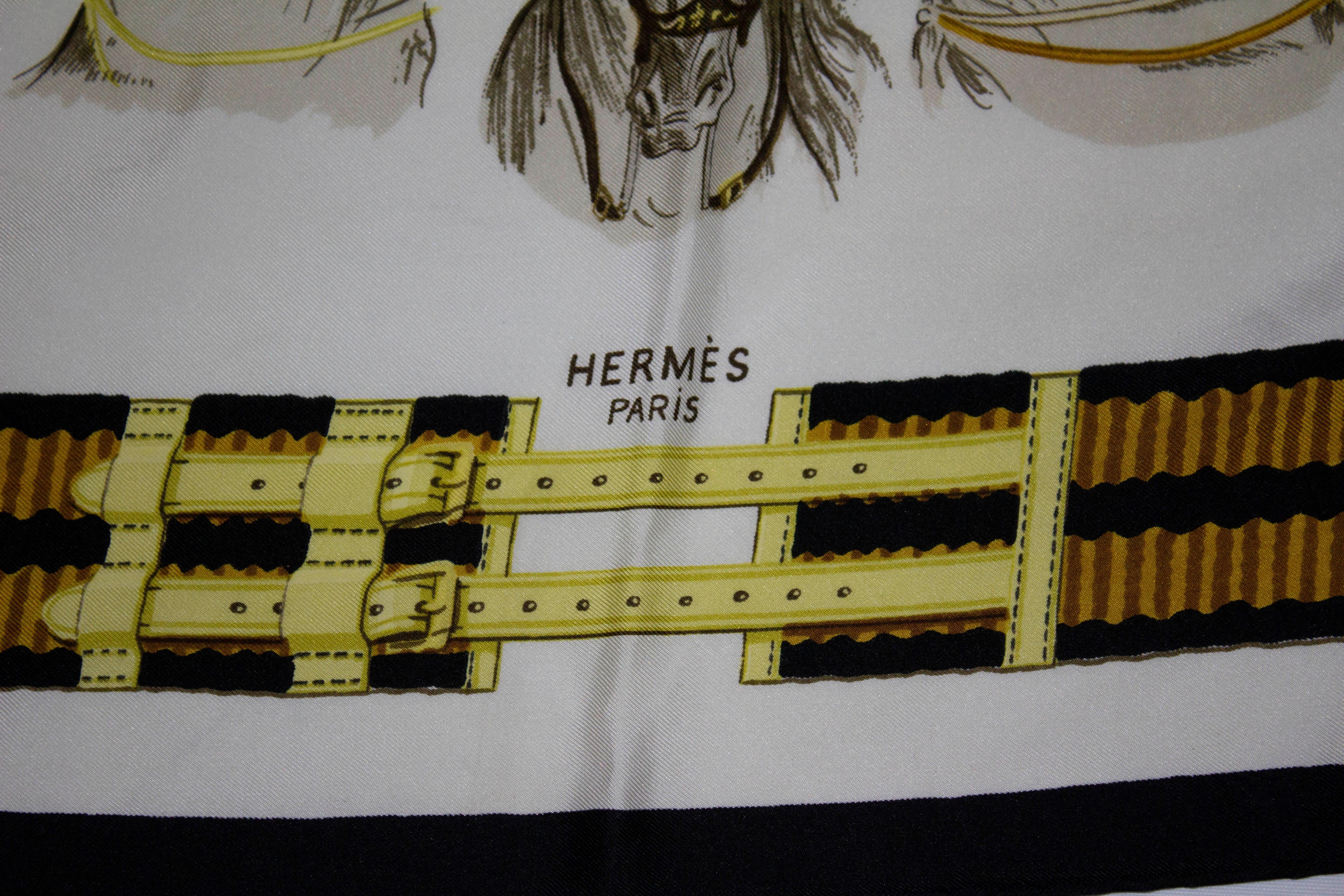 Women's or Men's Vintage Hermes Silk Scarf , Panache Fantasie